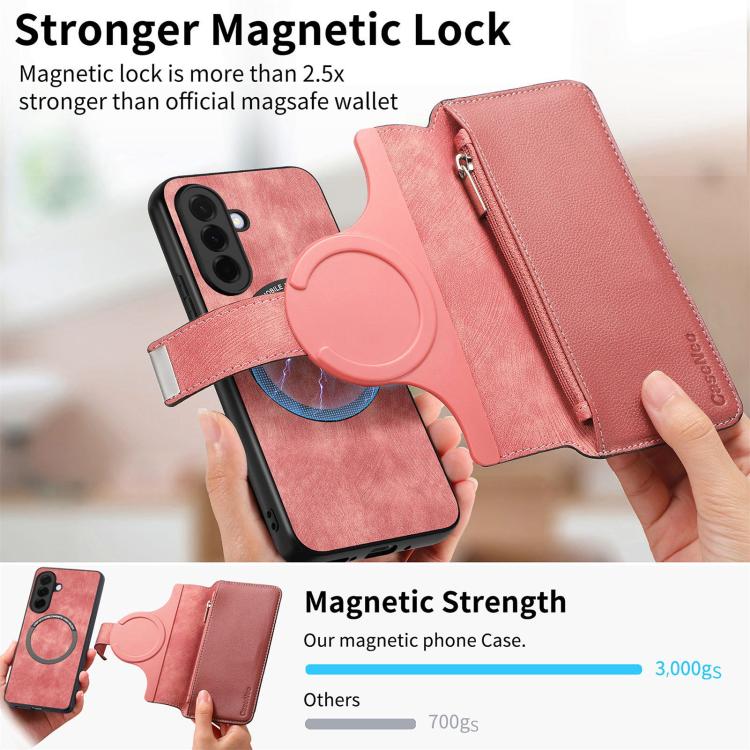 For Galaxy A57 5G CaseNeo MagSafe RFID Anti-theft Zipper Wallet Retro Leather Phone Case