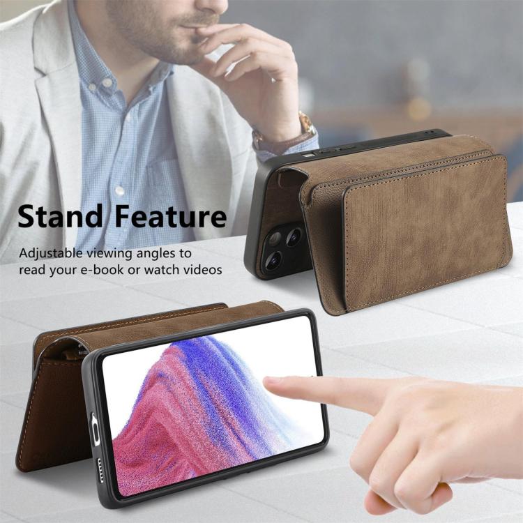For Galaxy A37 5G CaseNeo MagSafe RFID Anti-theft Zipper Wallet Retro Leather Phone Case