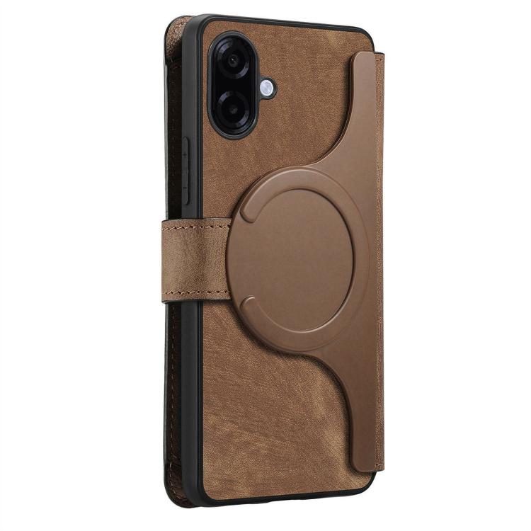 For Galaxy A07 4G / 5G CaseNeo MagSafe RFID Anti-theft Zipper Wallet Retro Leather Phone Case