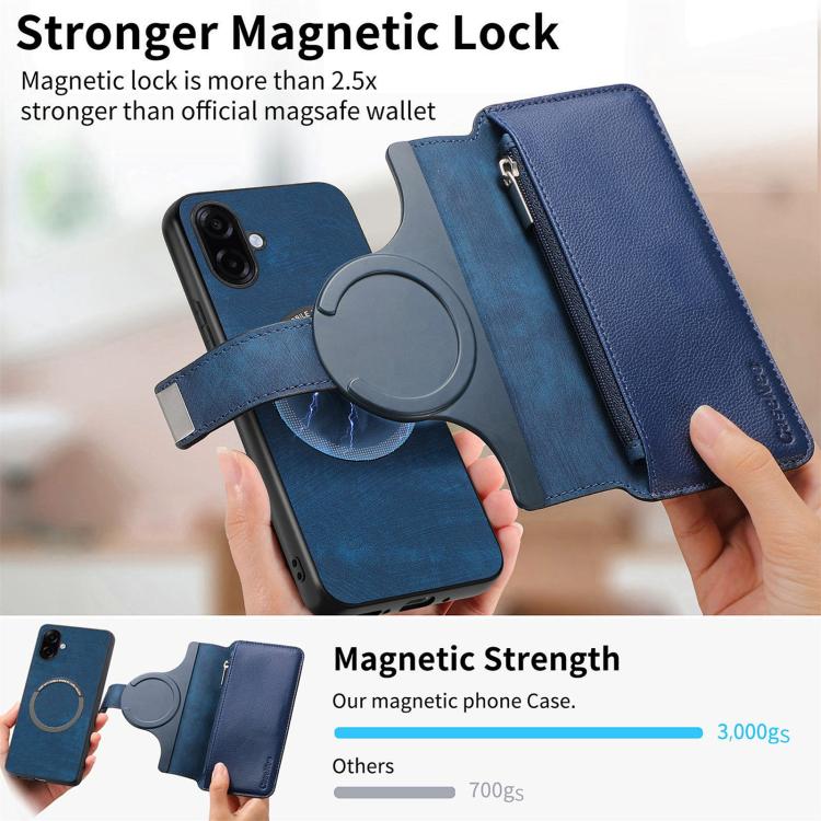 For Galaxy A07 4G / 5G CaseNeo MagSafe RFID Anti-theft Zipper Wallet Retro Leather Phone Case