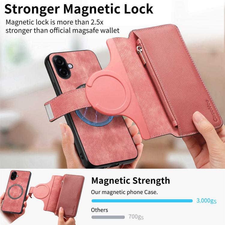 For Galaxy A07 4G / 5G CaseNeo MagSafe RFID Anti-theft Zipper Wallet Retro Leather Phone Case