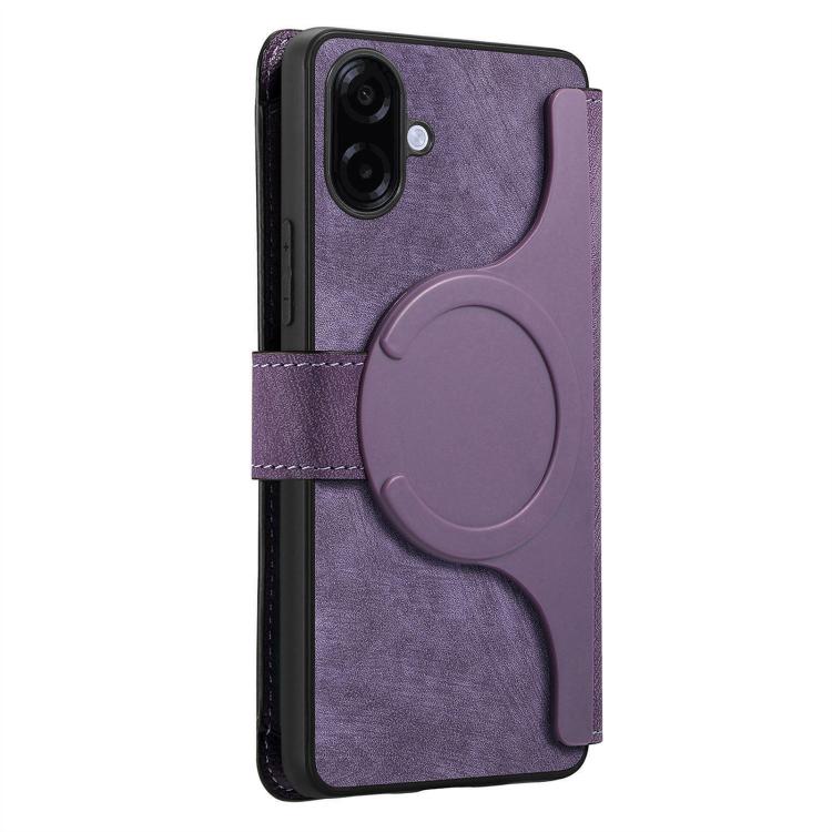 For Galaxy A07 4G / 5G CaseNeo MagSafe RFID Anti-theft Zipper Wallet Retro Leather Phone Case