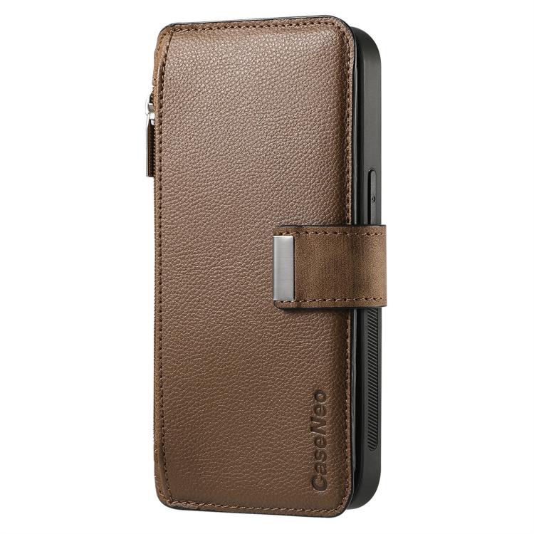 For Galaxy S25 Edge 5G CaseNeo MagSafe RFID Anti-theft Zipper Wallet Retro Leather Phone Case