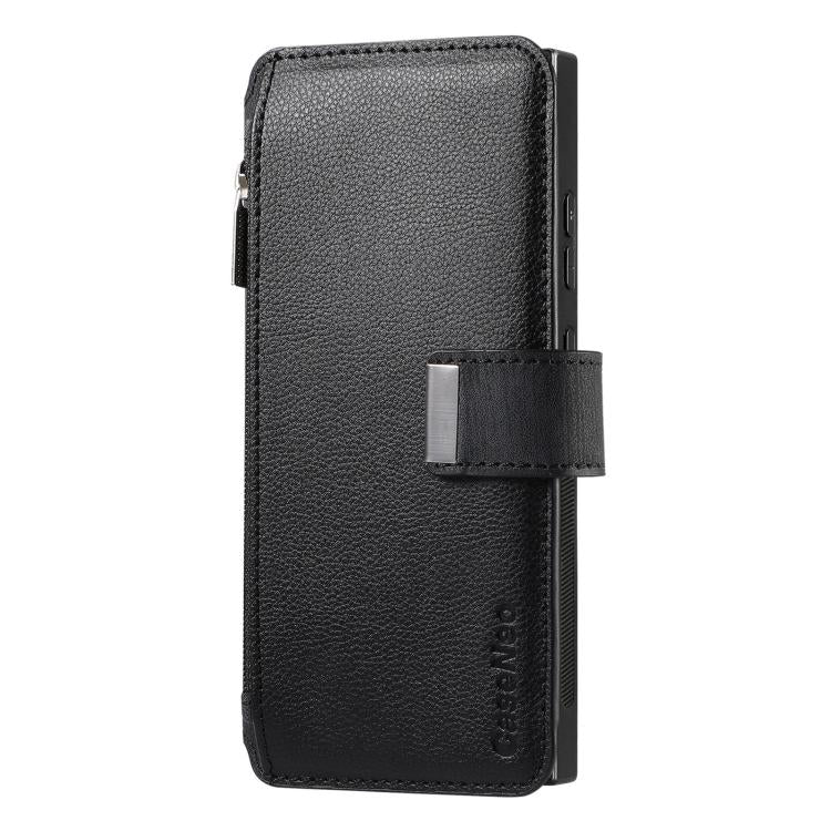 For Galaxy S25 Ultra 5G CaseNeo MagSafe RFID Anti-theft Zipper Wallet Retro Leather Phone Case