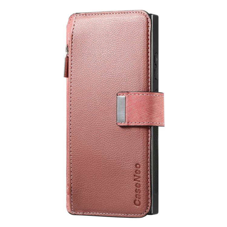 For Galaxy S25 Ultra 5G CaseNeo MagSafe RFID Anti-theft Zipper Wallet Retro Leather Phone Case