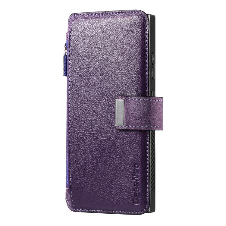 For Galaxy S25 Ultra 5G CaseNeo MagSafe RFID Anti-theft Zipper Wallet Retro Leather Phone Case