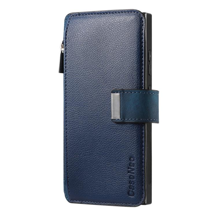 For Galaxy S24 Ultra 5G CaseNeo MagSafe RFID Anti-theft Zipper Wallet Retro Leather Phone Case