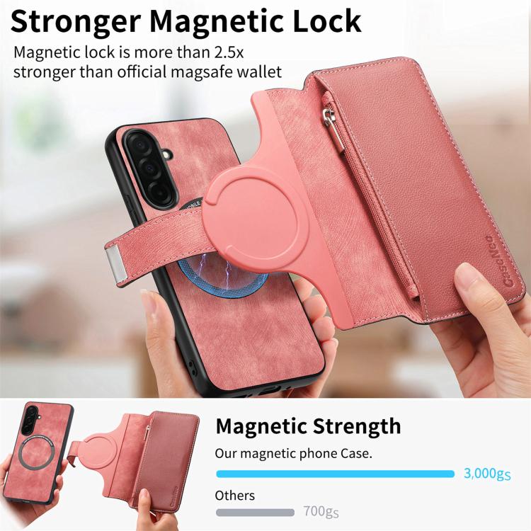 For Galaxy S26 5G CaseNeo MagSafe RFID Anti-theft Zipper Wallet Retro Leather Phone Case