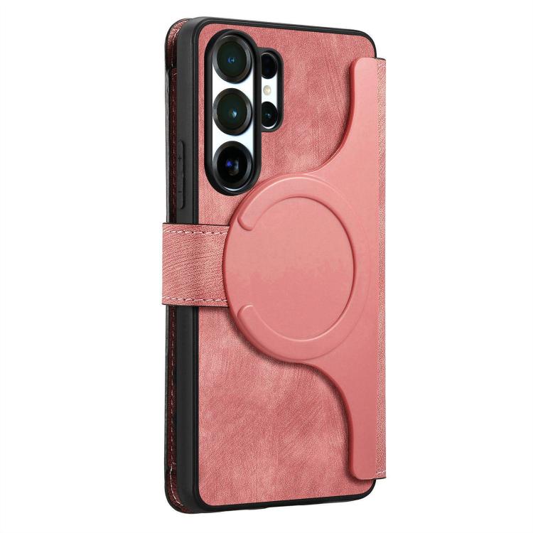 For Galaxy S26 Ultra 5G CaseNeo MagSafe RFID Anti-theft Zipper Wallet Retro Leather Phone Case