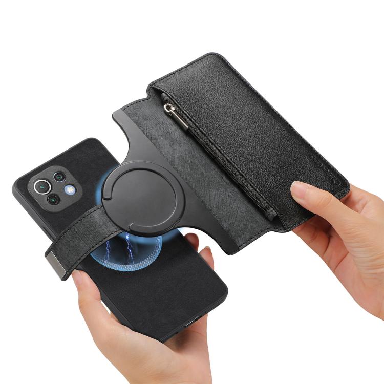 For Xiaomi Mi 11 Lite CaseNeo MagSafe RFID Anti-theft Zipper Wallet Retro Leather Phone Case