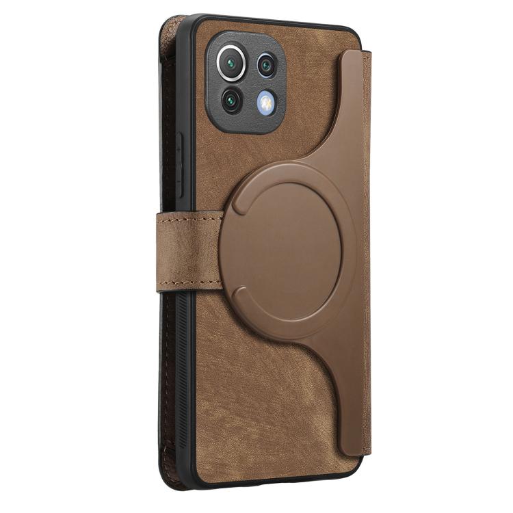 For Xiaomi Mi 11 Lite CaseNeo MagSafe RFID Anti-theft Zipper Wallet Retro Leather Phone Case