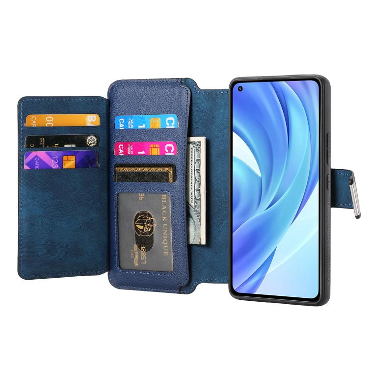 For Xiaomi Mi 11 Lite CaseNeo MagSafe RFID Anti-theft Zipper Wallet Retro Leather Phone Case