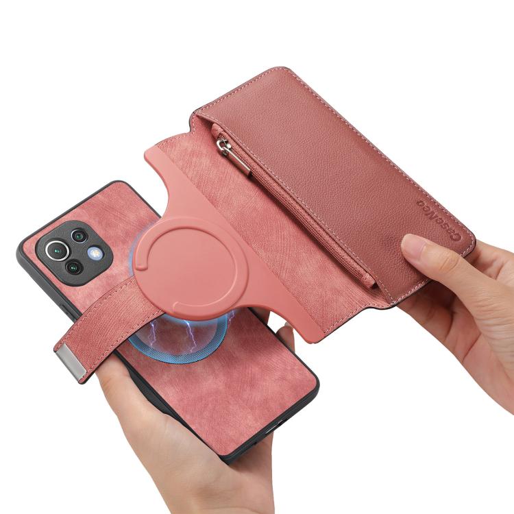 For Xiaomi Mi 11 Lite CaseNeo MagSafe RFID Anti-theft Zipper Wallet Retro Leather Phone Case