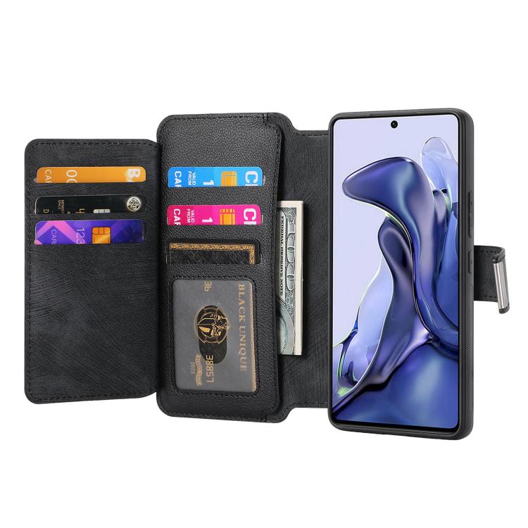 For Xiaomi Mi 11T / 11T Pro 5G CaseNeo MagSafe RFID Anti-theft Zipper Wallet Retro Leather Phone Case