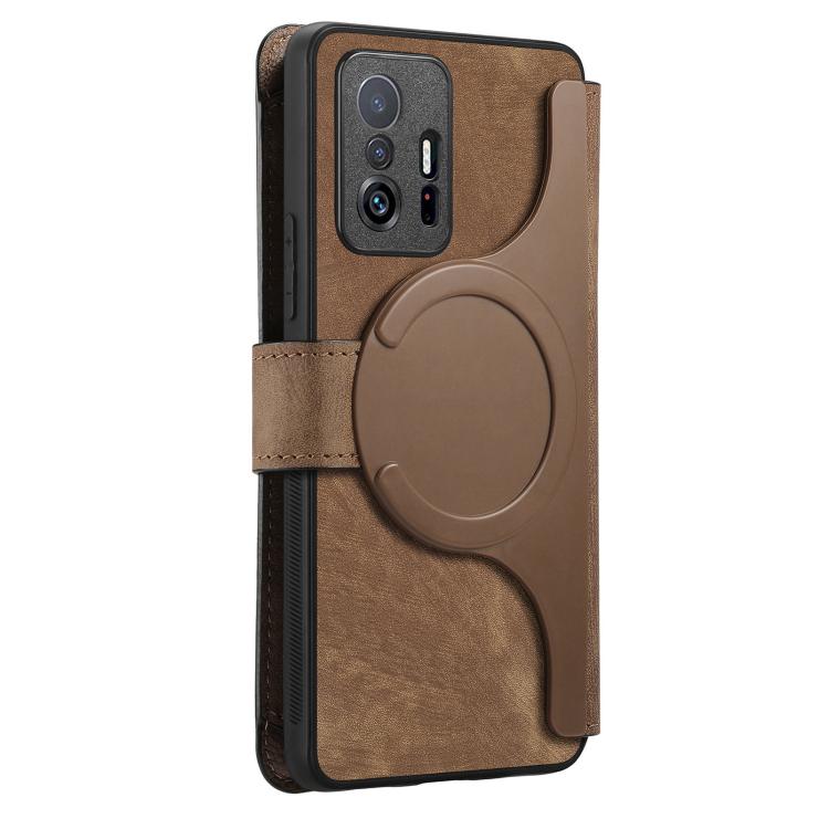 For Xiaomi Mi 11T / 11T Pro 5G CaseNeo MagSafe RFID Anti-theft Zipper Wallet Retro Leather Phone Case