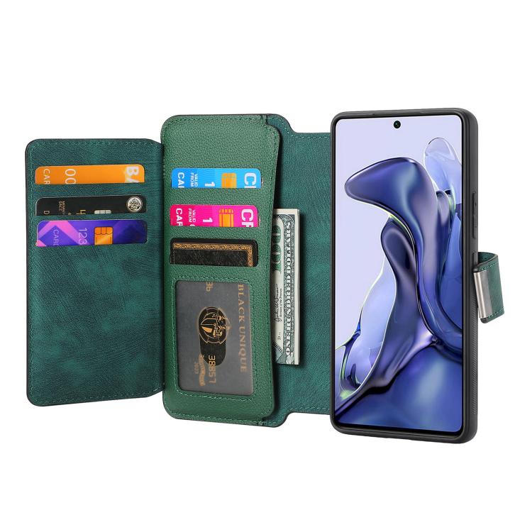 For Xiaomi Mi 11T / 11T Pro 5G CaseNeo MagSafe RFID Anti-theft Zipper Wallet Retro Leather Phone Case