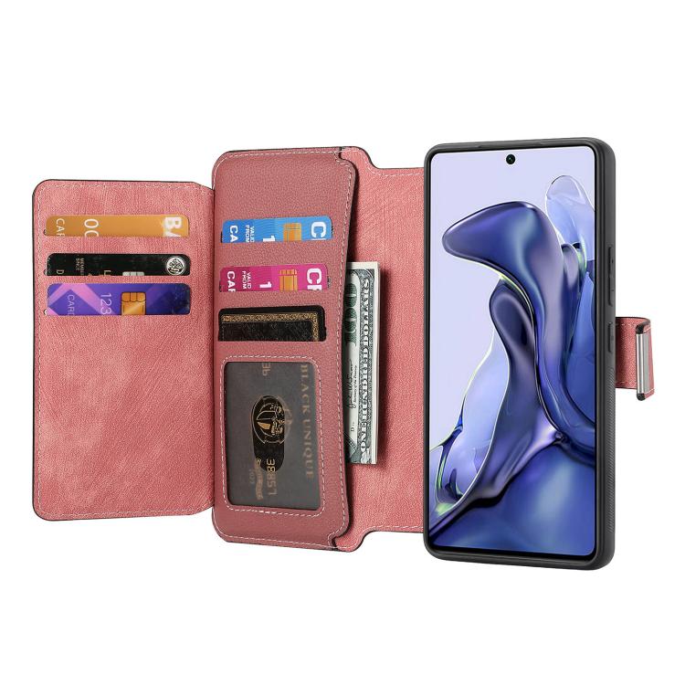 For Xiaomi Mi 11T / 11T Pro 5G CaseNeo MagSafe RFID Anti-theft Zipper Wallet Retro Leather Phone Case