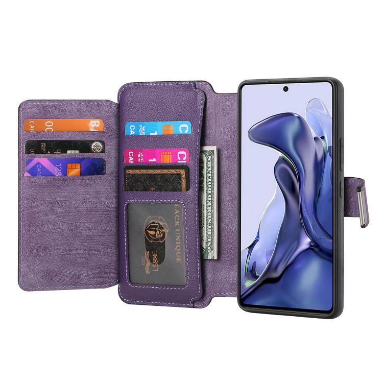 For Xiaomi Mi 11T / 11T Pro 5G CaseNeo MagSafe RFID Anti-theft Zipper Wallet Retro Leather Phone Case