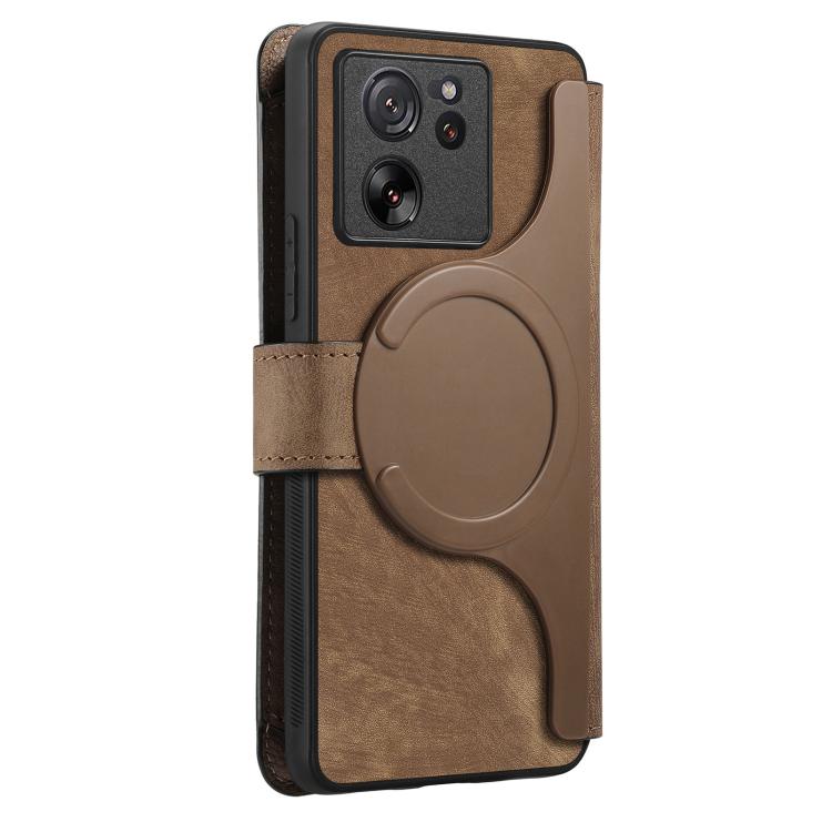 For Xiaomi 13T / 13T Pro 5G CaseNeo MagSafe RFID Anti-theft Zipper Wallet Retro Leather Phone Case