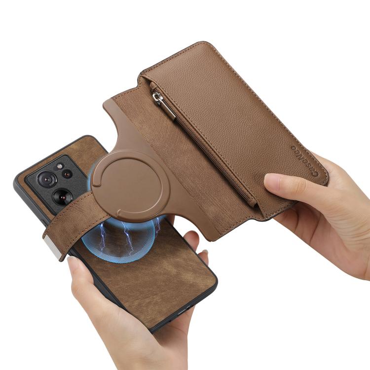 For Xiaomi 13T / 13T Pro 5G CaseNeo MagSafe RFID Anti-theft Zipper Wallet Retro Leather Phone Case