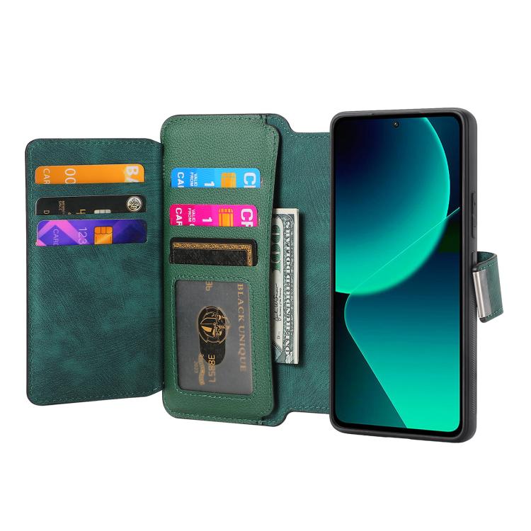 For Xiaomi 13T / 13T Pro 5G CaseNeo MagSafe RFID Anti-theft Zipper Wallet Retro Leather Phone Case