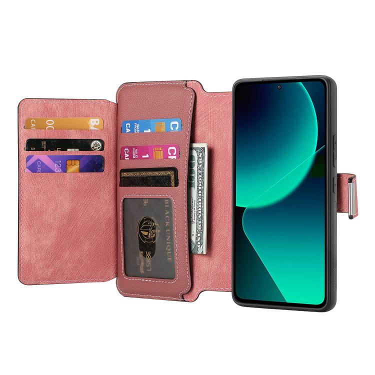 For Xiaomi 13T / 13T Pro 5G CaseNeo MagSafe RFID Anti-theft Zipper Wallet Retro Leather Phone Case