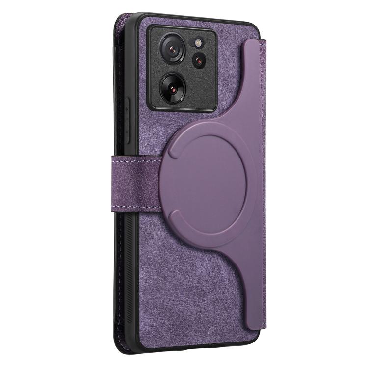For Xiaomi 13T / 13T Pro 5G CaseNeo MagSafe RFID Anti-theft Zipper Wallet Retro Leather Phone Case