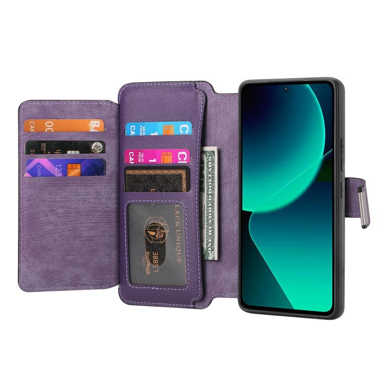 For Xiaomi 13T / 13T Pro 5G CaseNeo MagSafe RFID Anti-theft Zipper Wallet Retro Leather Phone Case