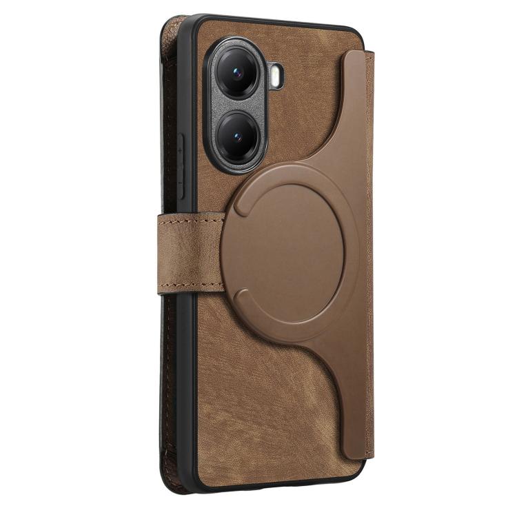 For Xiaomi Poco X7 Pro CaseNeo MagSafe RFID Anti-theft Zipper Wallet Retro Leather Phone Case