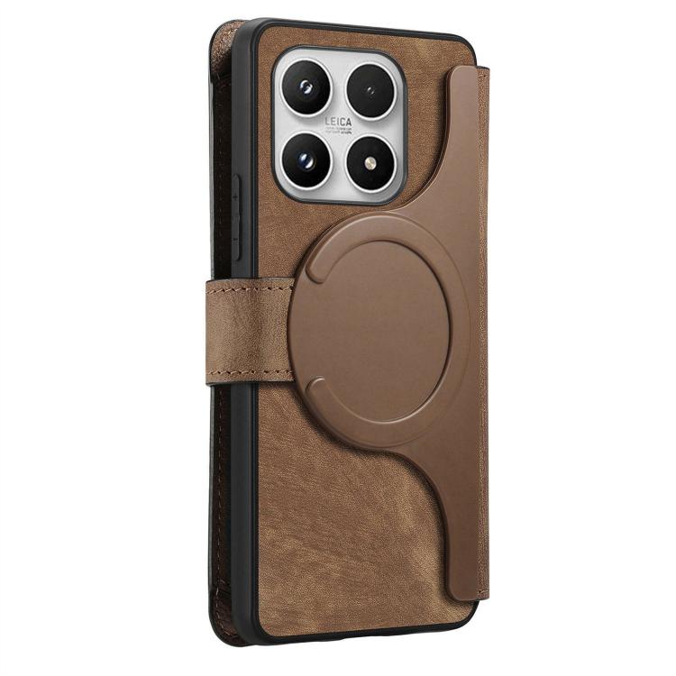 For Xiaomi 17 CaseNeo MagSafe RFID Anti-theft Zipper Wallet Retro Leather Phone Case