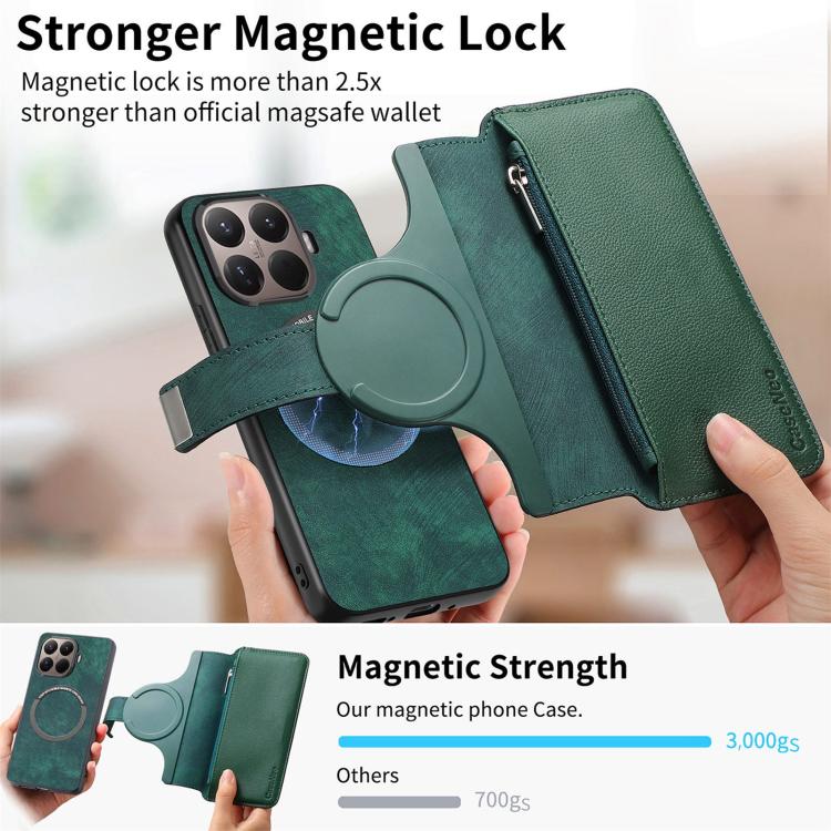 For Xiaomi 15T Pro 5G CaseNeo MagSafe RFID Anti-theft Zipper Wallet Retro Leather Phone Case