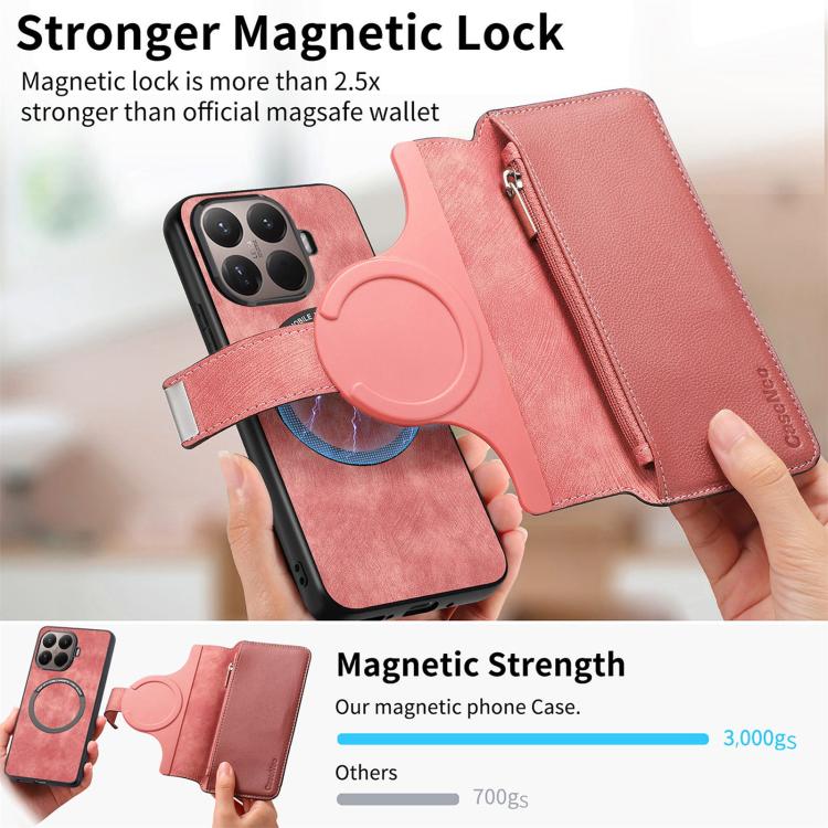 For Xiaomi 15T Pro 5G CaseNeo MagSafe RFID Anti-theft Zipper Wallet Retro Leather Phone Case