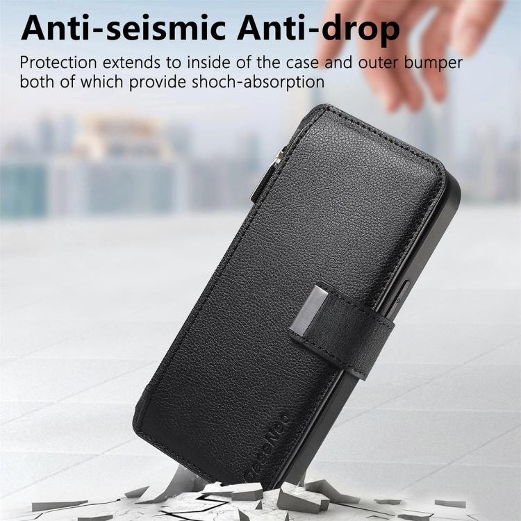 For Xiaomi 15T 5G CaseNeo MagSafe RFID Anti-theft Zipper Wallet Retro Leather Phone Case