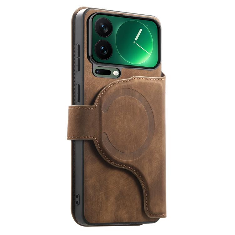 For Xiaomi 17 Pro Max CaseNeo MagSafe RFID Anti-theft Zipper Wallet Retro Leather Phone Case
