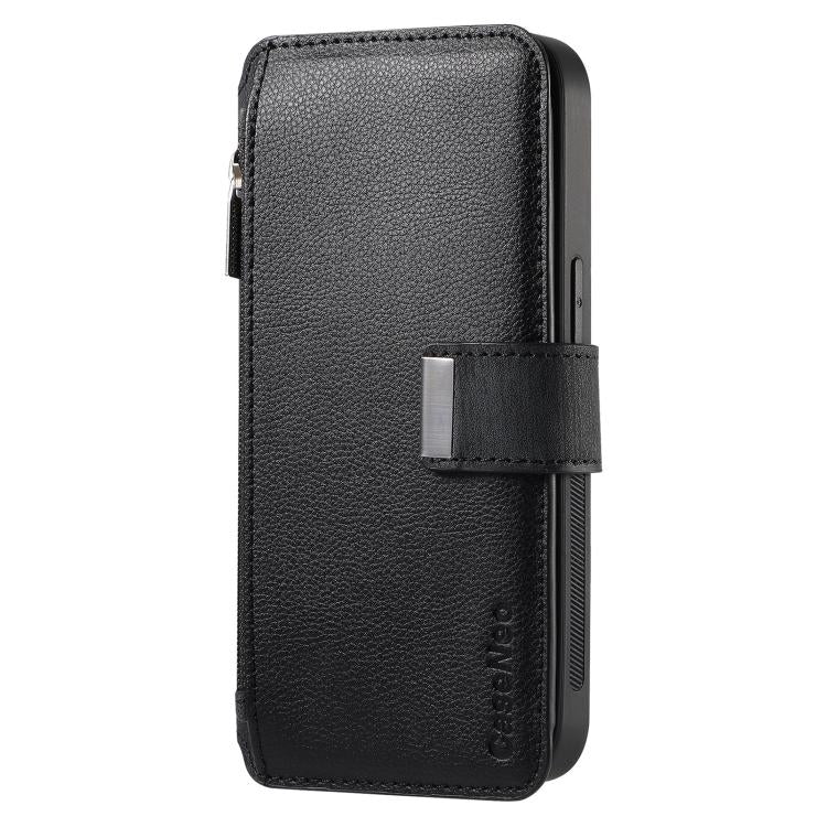 For Redmi 13C 4G / Poco M6 CaseNeo MagSafe RFID Anti-theft Zipper Wallet Retro Leather Phone Case