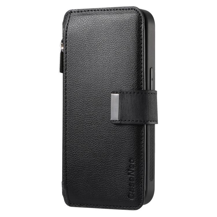 For Redmi Note 10 4G / 10S CaseNeo MagSafe RFID Anti-theft Zipper Wallet Retro Leather Phone Case
