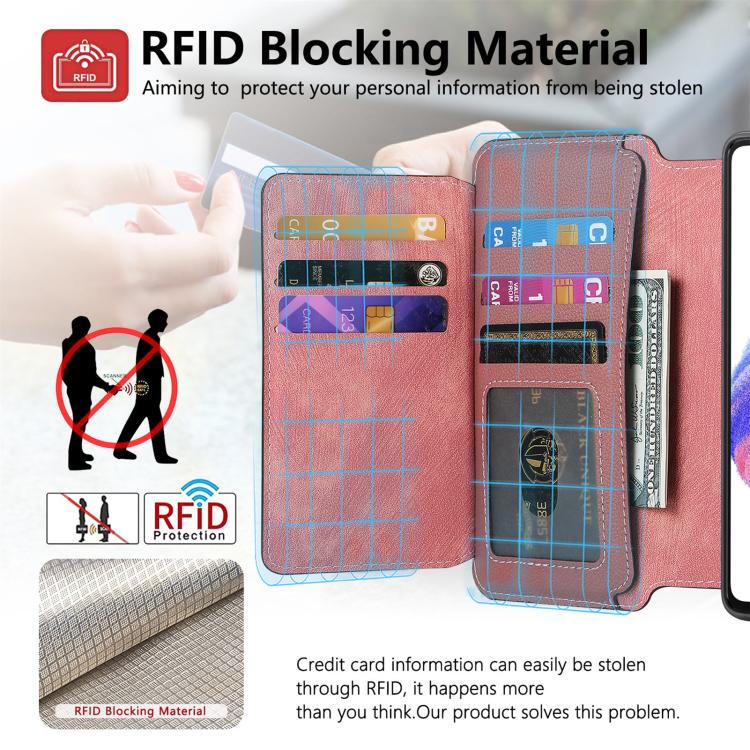 For Redmi Note 10 4G / 10S CaseNeo MagSafe RFID Anti-theft Zipper Wallet Retro Leather Phone Case