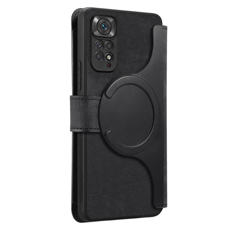 For Redmi Note 11 4G Global CaseNeo MagSafe RFID Anti-theft Zipper Wallet Retro Leather Phone Case