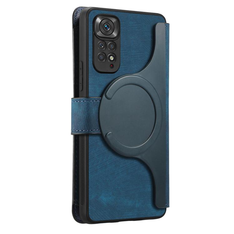 For Redmi Note 11 4G Global CaseNeo MagSafe RFID Anti-theft Zipper Wallet Retro Leather Phone Case