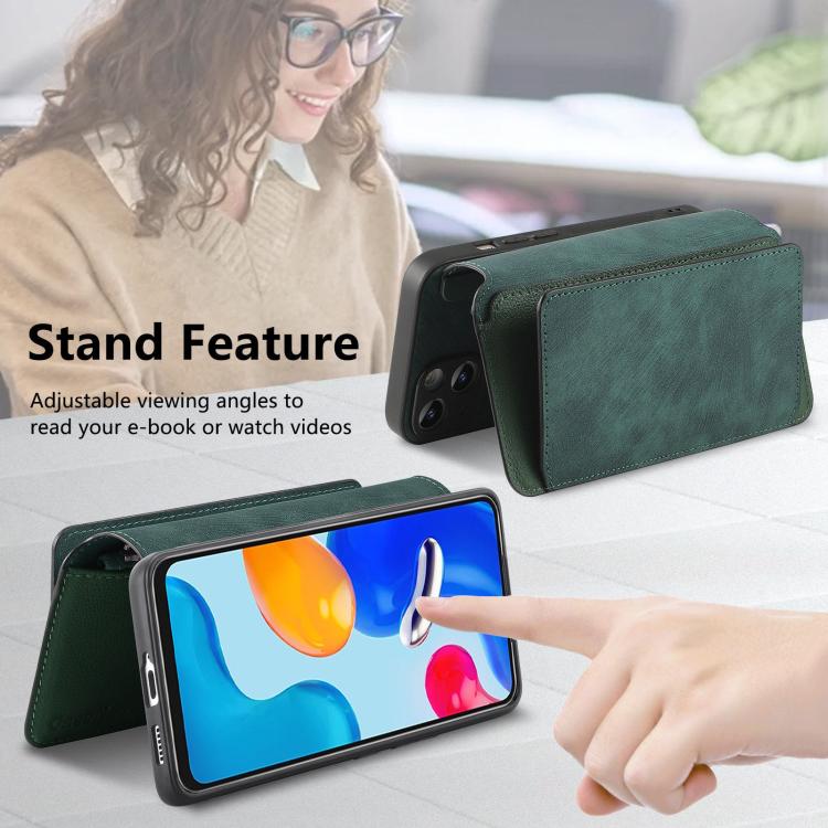 For Redmi Note 11 4G Global CaseNeo MagSafe RFID Anti-theft Zipper Wallet Retro Leather Phone Case