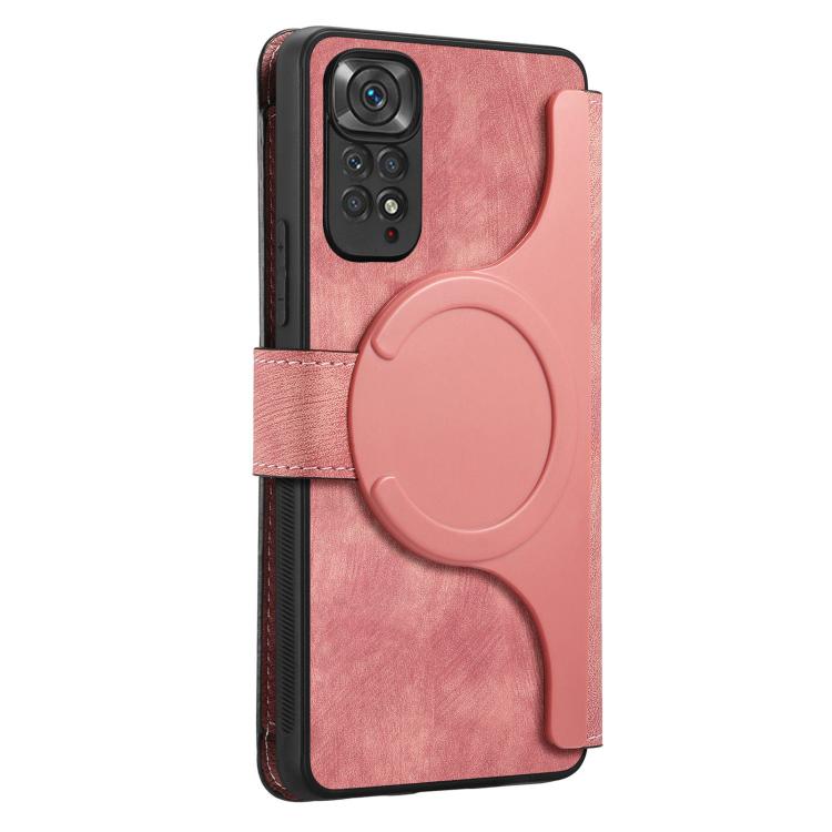 For Redmi Note 11 4G Global CaseNeo MagSafe RFID Anti-theft Zipper Wallet Retro Leather Phone Case