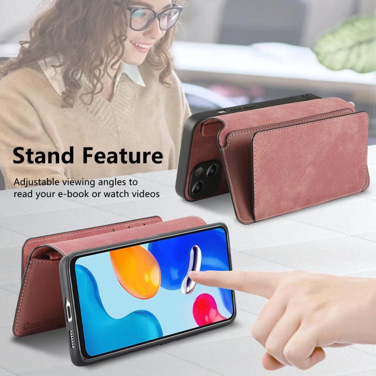 For Redmi Note 11 4G Global CaseNeo MagSafe RFID Anti-theft Zipper Wallet Retro Leather Phone Case