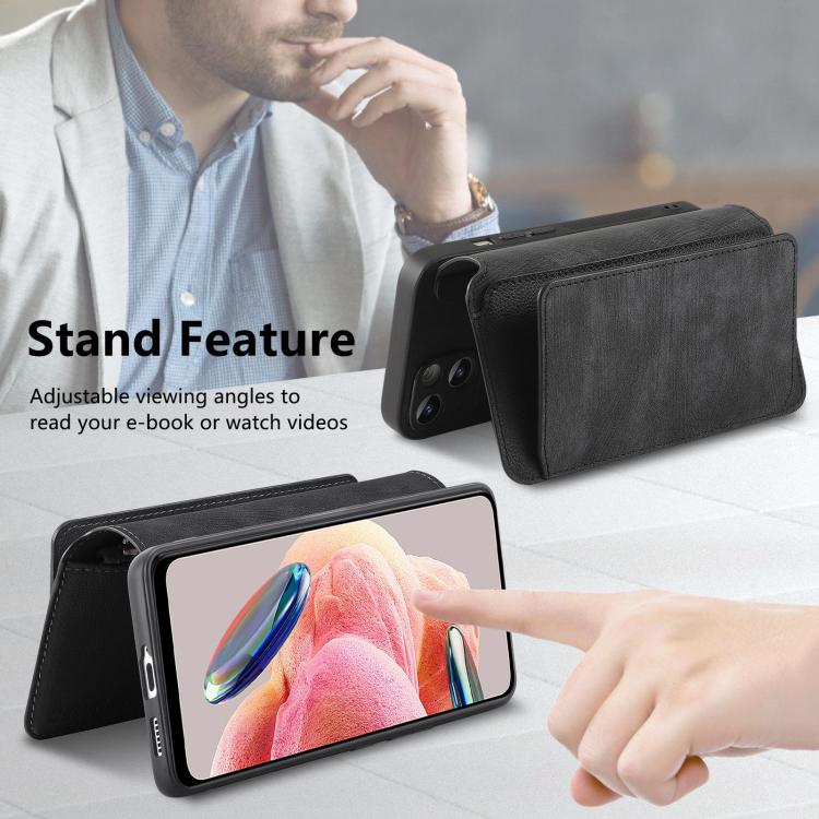 For Redmi Note 12 4G Global CaseNeo MagSafe RFID Anti-theft Zipper Wallet Retro Leather Phone Case