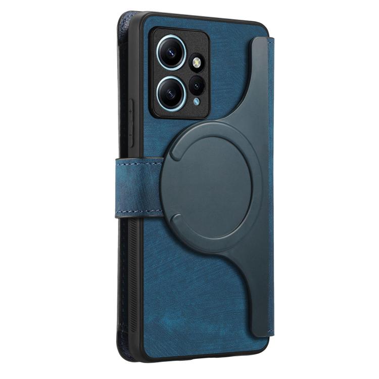 For Redmi Note 12 4G Global CaseNeo MagSafe RFID Anti-theft Zipper Wallet Retro Leather Phone Case