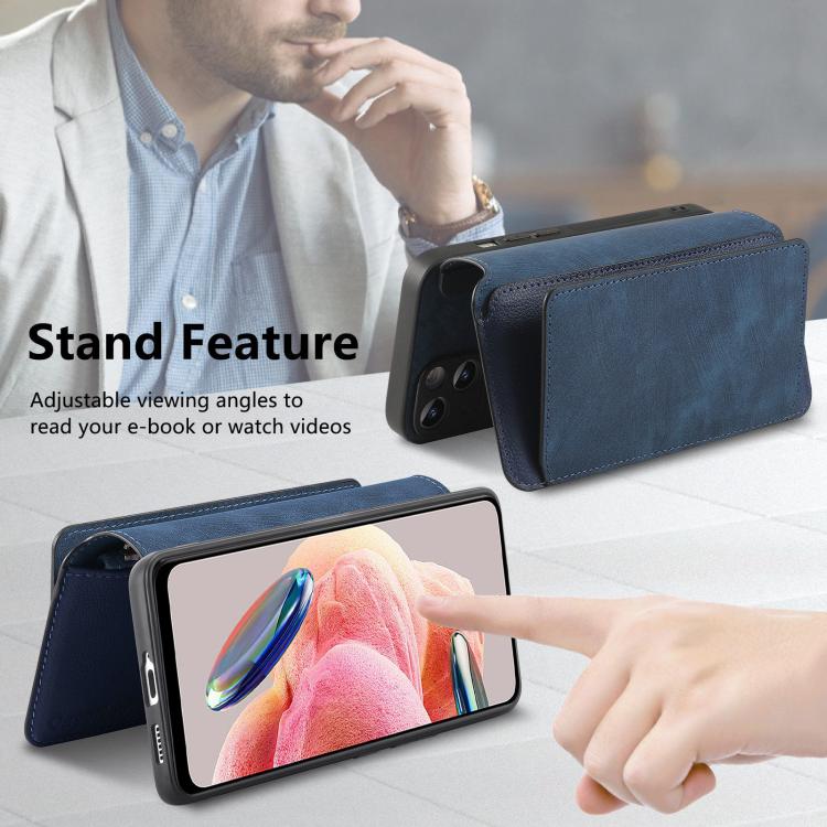 For Redmi Note 12 4G Global CaseNeo MagSafe RFID Anti-theft Zipper Wallet Retro Leather Phone Case