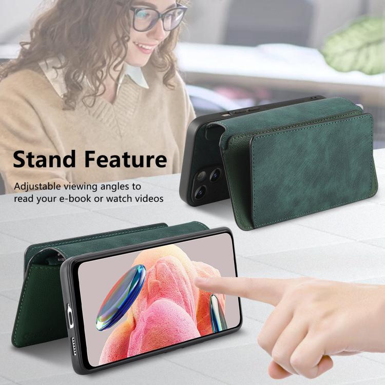 For Redmi Note 12 4G Global CaseNeo MagSafe RFID Anti-theft Zipper Wallet Retro Leather Phone Case
