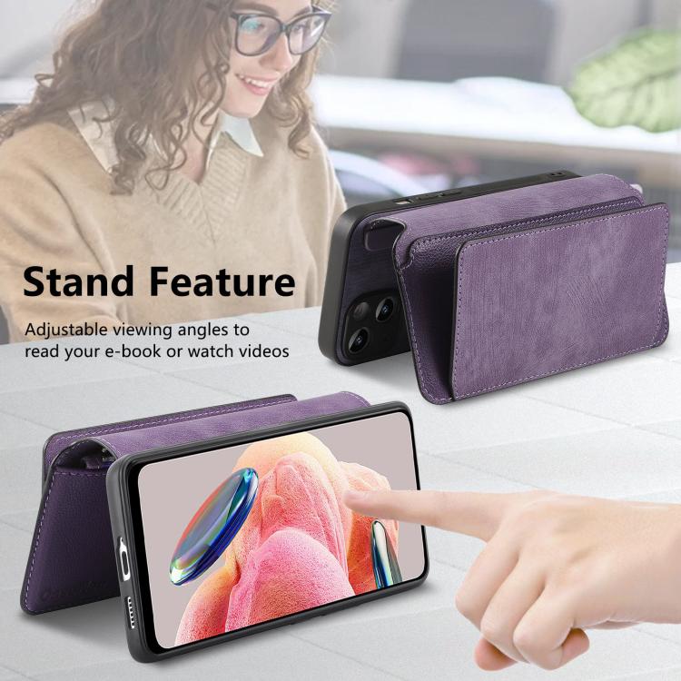 For Redmi Note 12 4G Global CaseNeo MagSafe RFID Anti-theft Zipper Wallet Retro Leather Phone Case