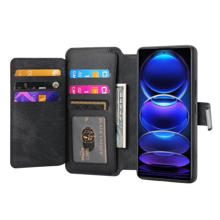 For Redmi Note 12 Pro+ 5G CaseNeo MagSafe RFID Anti-theft Zipper Wallet Retro Leather Phone Case