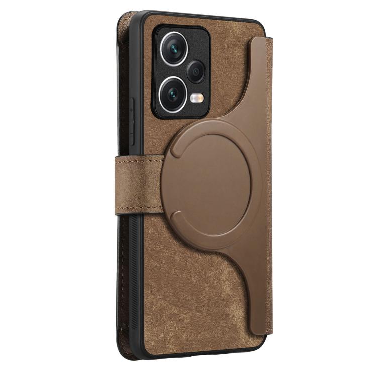 For Redmi Note 12 Pro+ 5G CaseNeo MagSafe RFID Anti-theft Zipper Wallet Retro Leather Phone Case