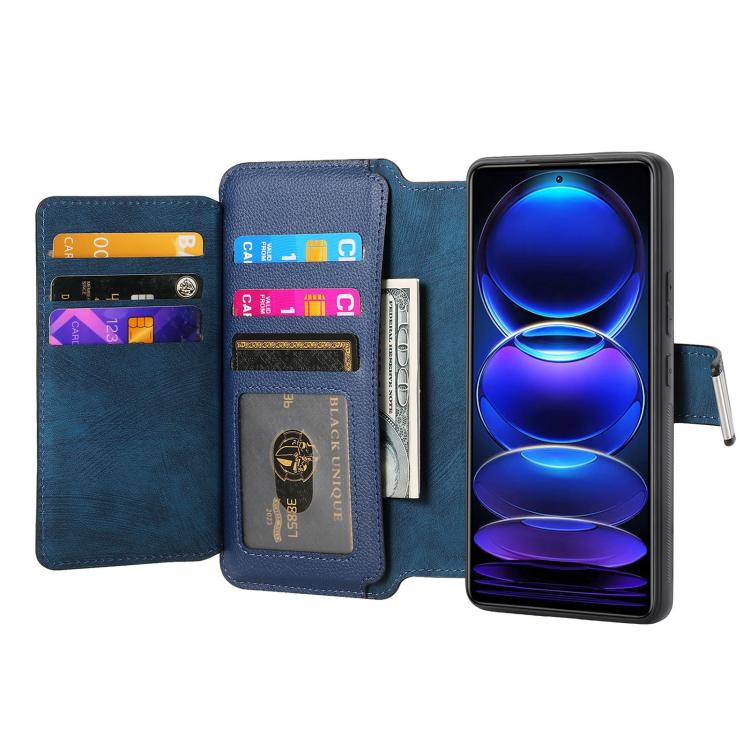 For Redmi Note 12 Pro+ 5G CaseNeo MagSafe RFID Anti-theft Zipper Wallet Retro Leather Phone Case